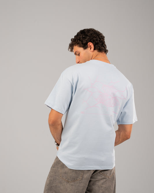 Grain Oversized T-shirt In BabyBlue